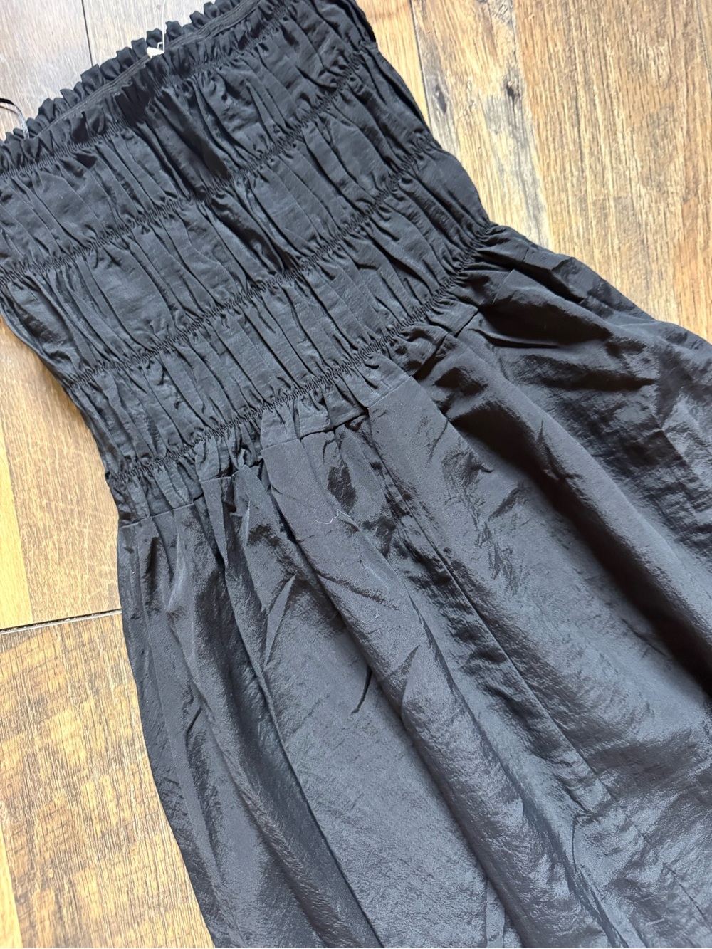 By Together Black Maxi Smocked-Top Maxi Dress - Picture 7 of 9